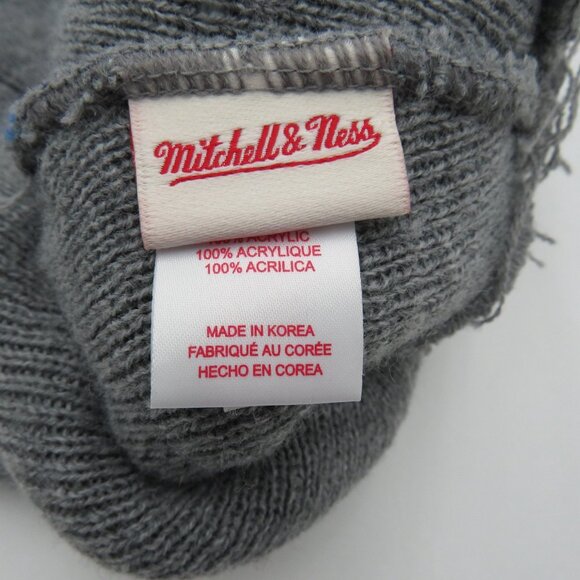 Oklahoma City Thunder Hat Cap Snap Back Blue Gray NBA Basketball Pom Beanie Mens - Picture 5 of 7